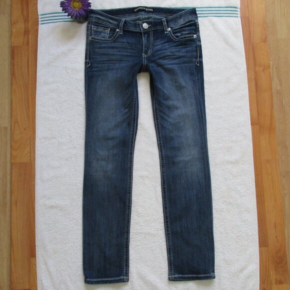 EXPRESS Jeans Size 8 Stella Low Rise Skinny Denim - Picture 4 of 11